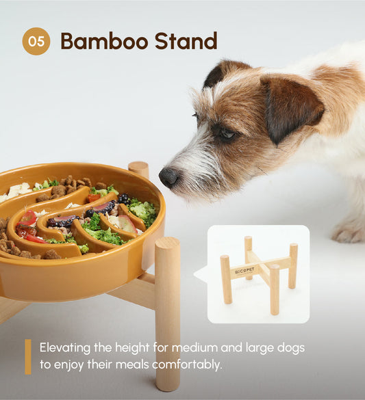 Ceramic Slow Feeder Dog Bowls
