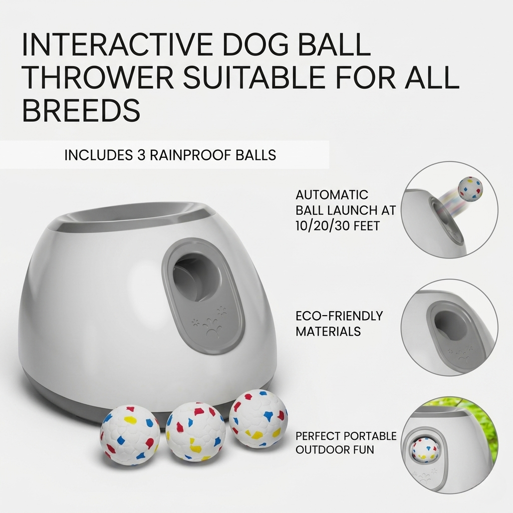 Automatic Dog Ball Launcher With 3 Distance Settings