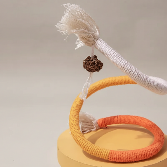 Braided Cotton Cat Toy With Matatabi Beads