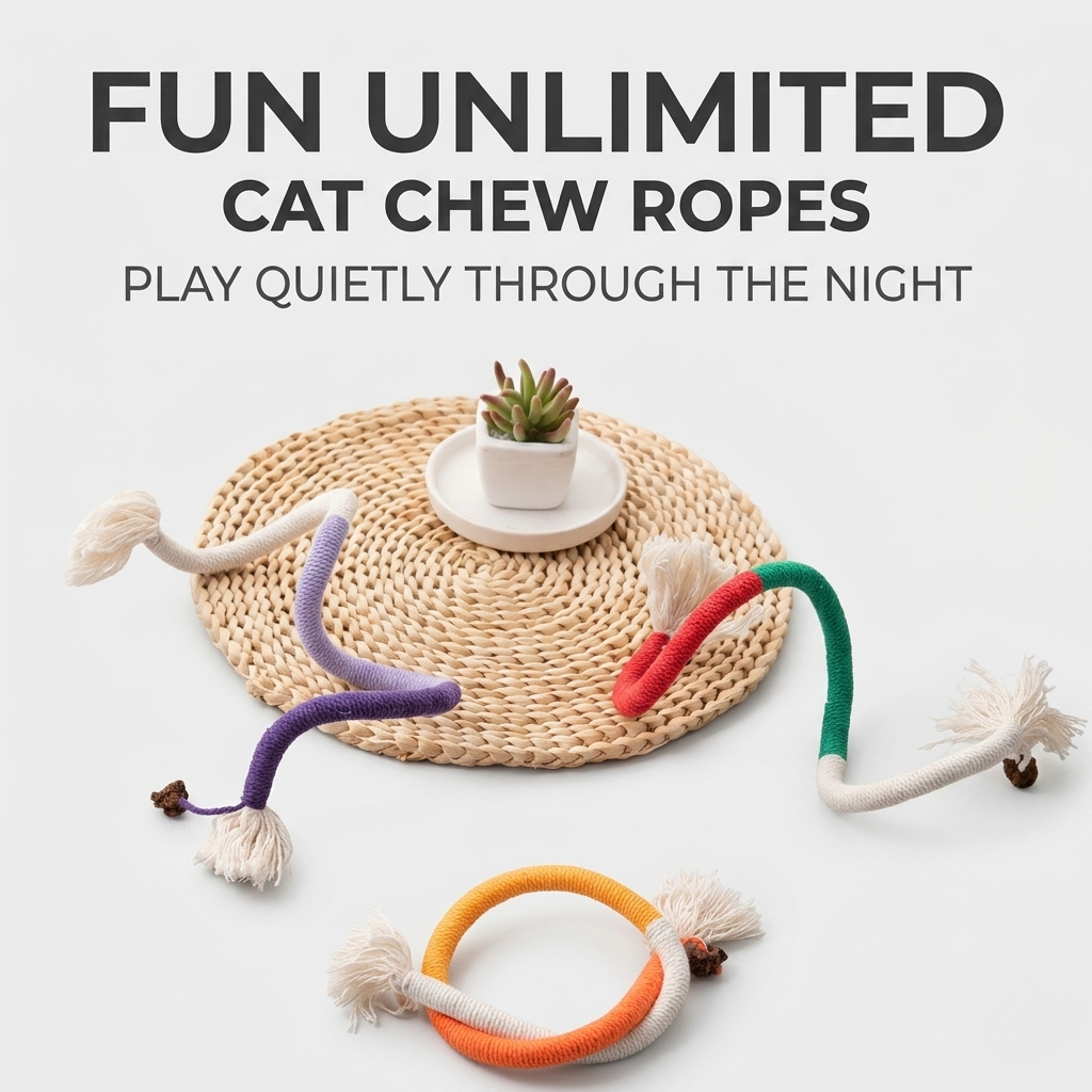 Braided Cotton Cat Toy With Matatabi Beads