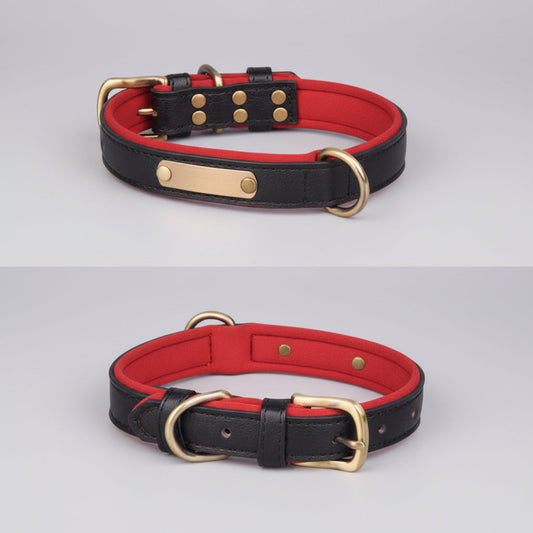 Breathable Cotton Dog Collar With Contrast-Color