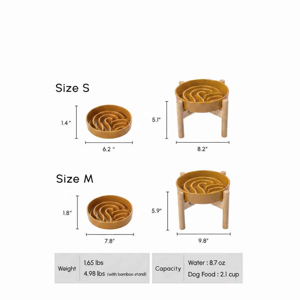 Ceramic Slow Feeder Dog Bowls