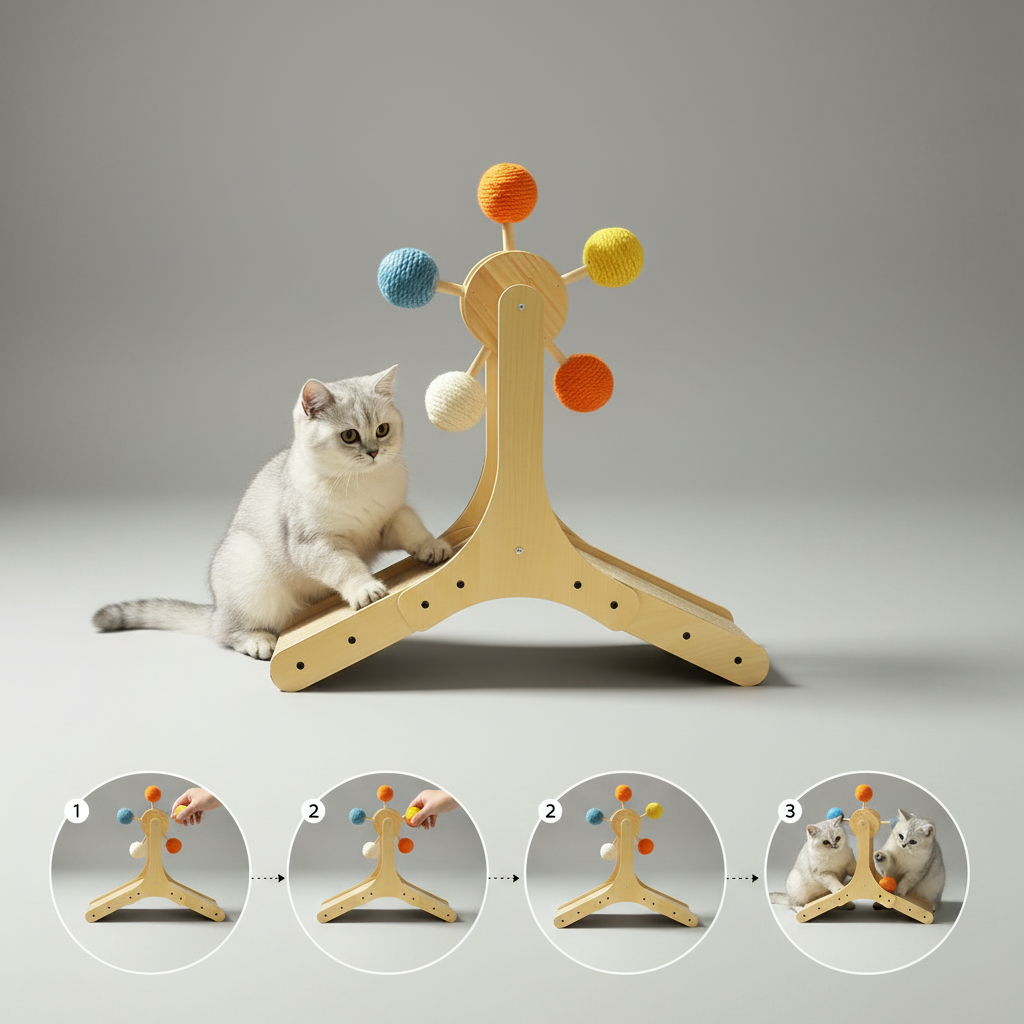 Chic Ferris Wheel Cat Scratcher