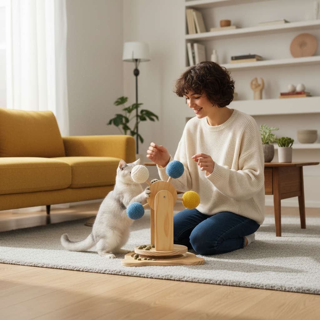 Chic Ferris Wheel Cat Scratcher