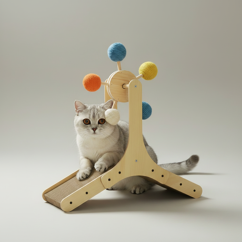 Chic Ferris Wheel Cat Scratcher