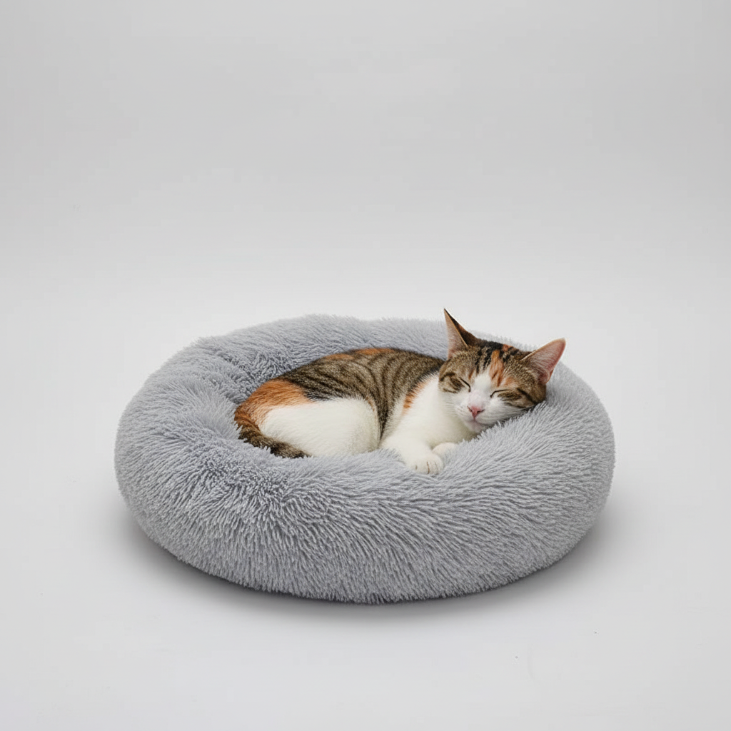 Comfort Donut Pet Bed With Raised Edges