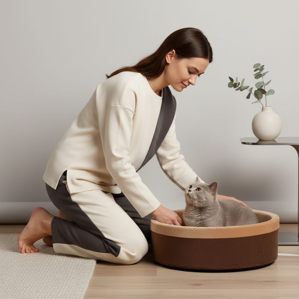 Cozy Cat Bed With Heating