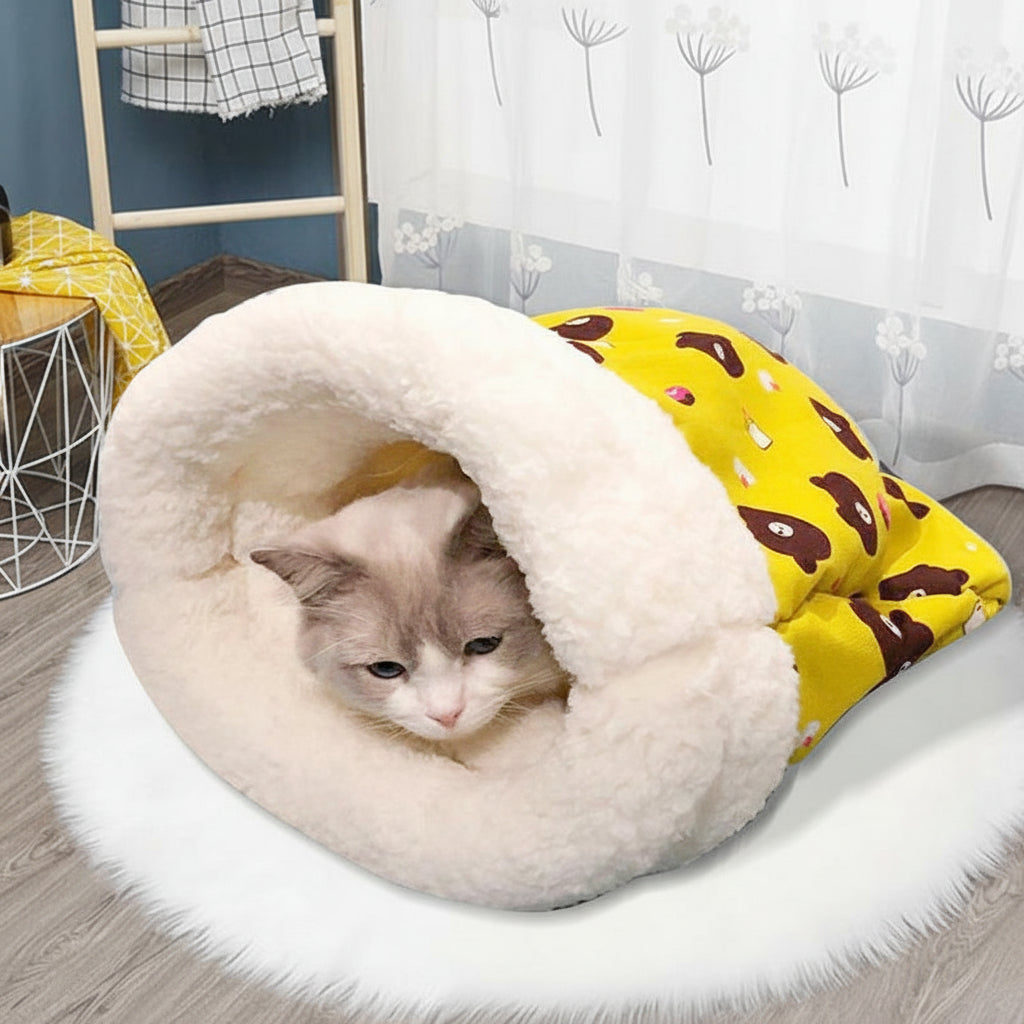 Cozy Cat Sleeping Bag With Pocket