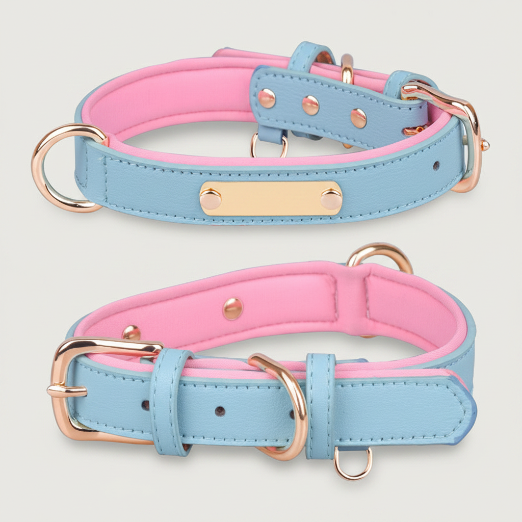 Dual D-Ring Collar With Nameplate