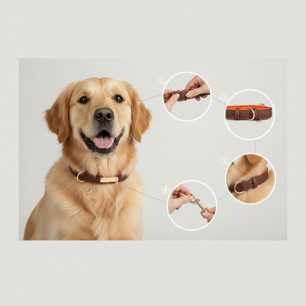 Dual D-Ring Collar With Nameplate