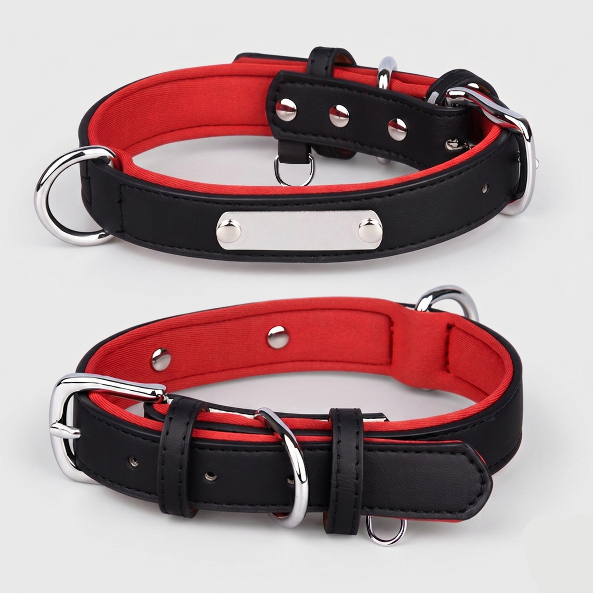 Dual D-Ring Collar With Nameplate