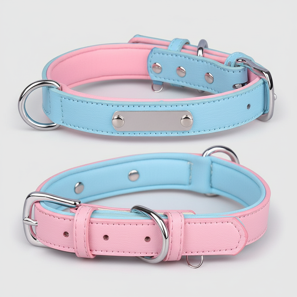 Dual D-Ring Collar With Nameplate