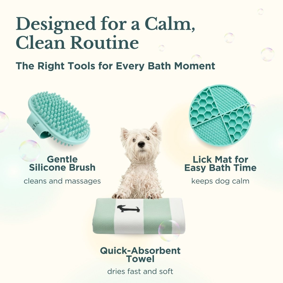 Elegant Grooming Kit with Lick Mat
