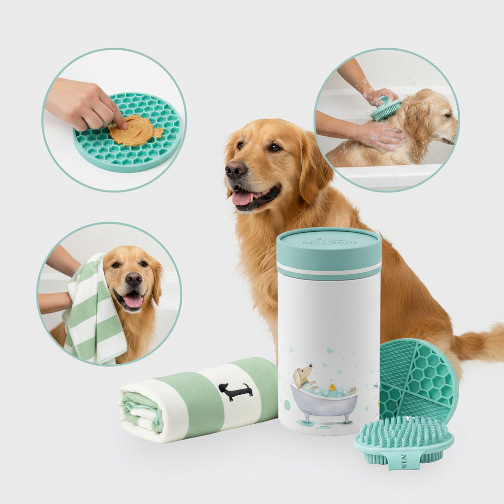 Elegant Grooming Kit with Lick Mat