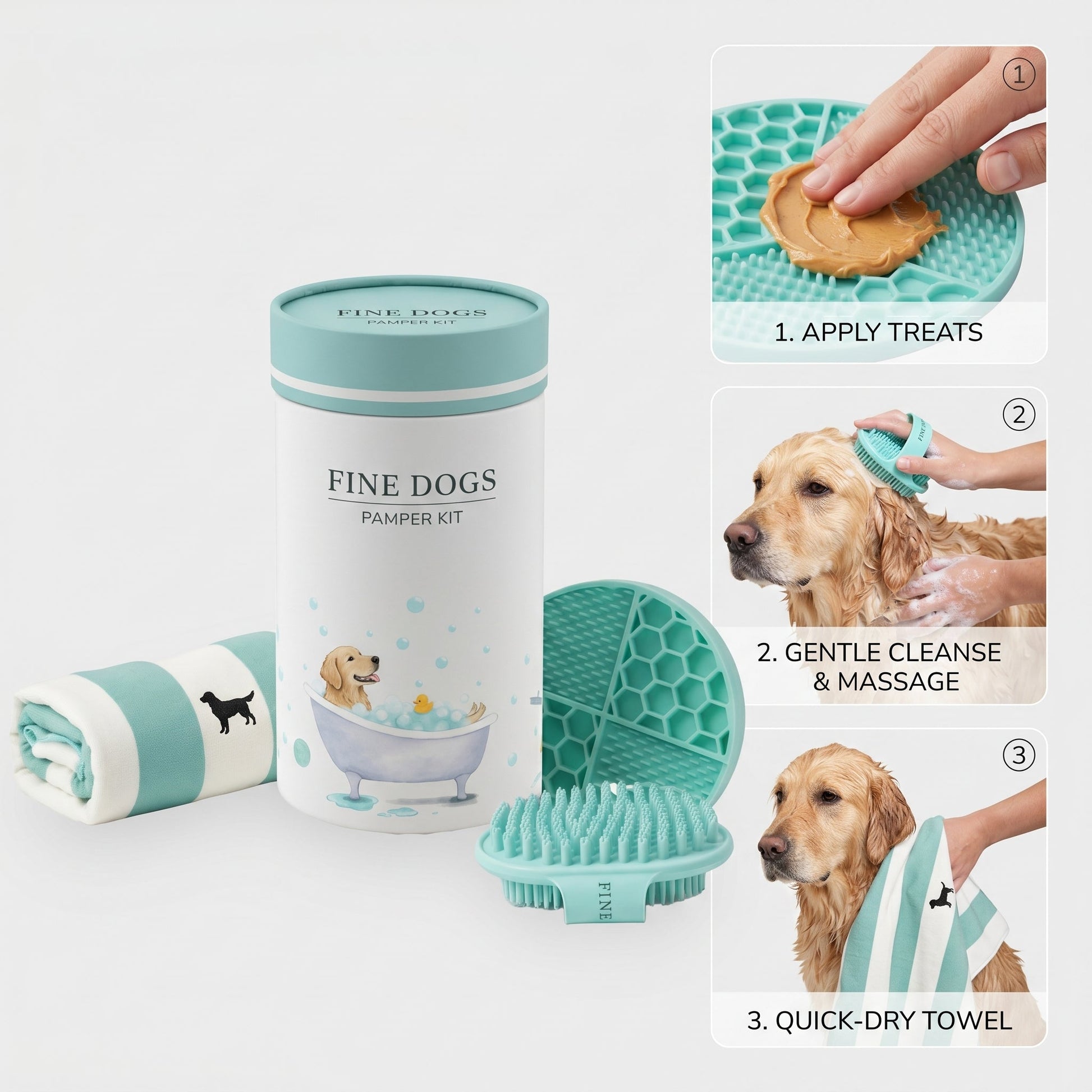 Elegant Grooming Kit with Lick Mat