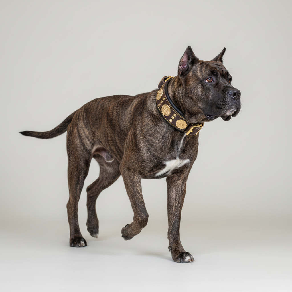 Elegant Leather Collar With Rivet Patterns