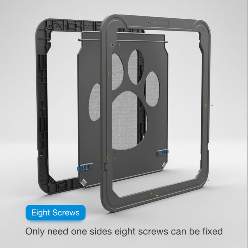 Elegant Pet Screen Door With Flexible Flap