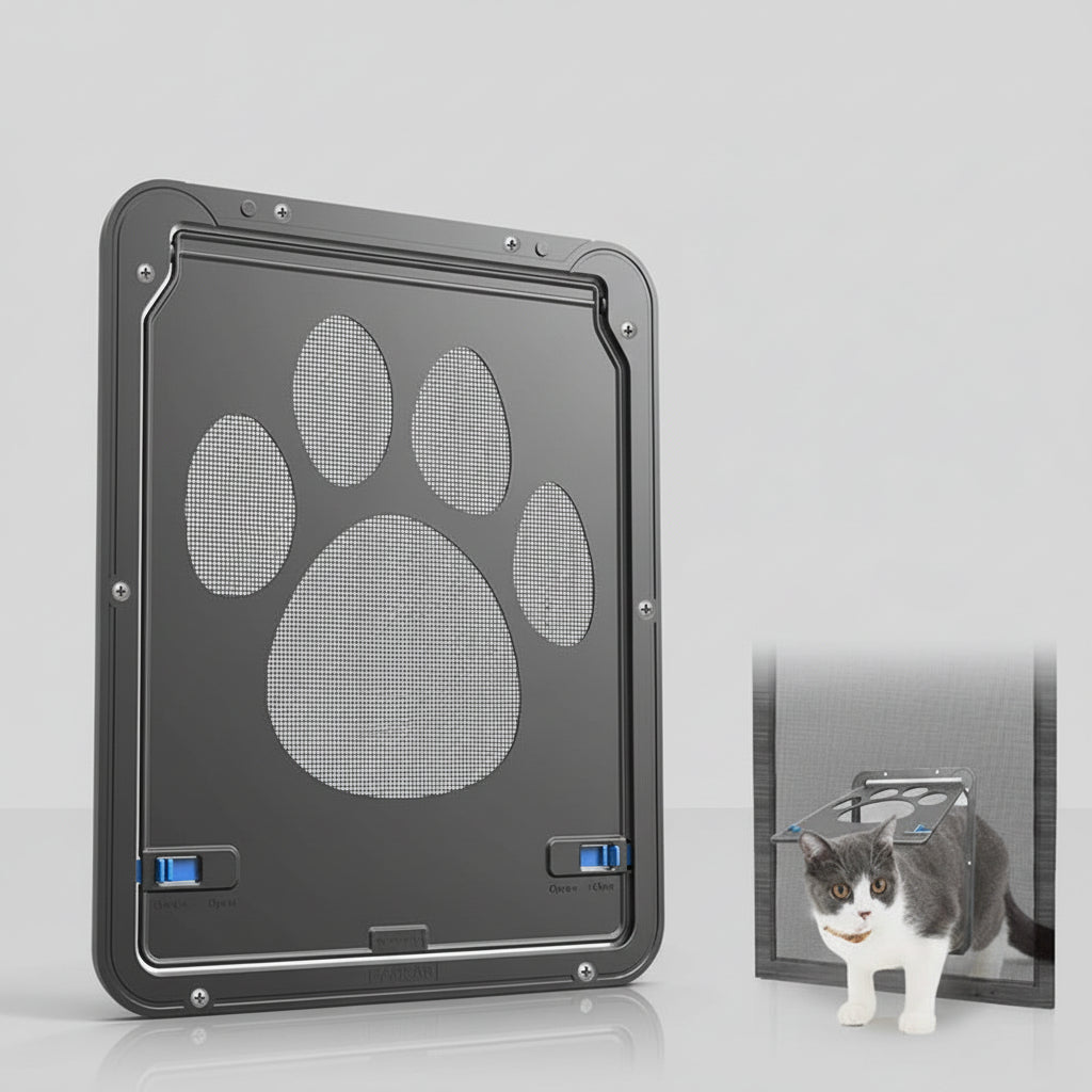 Elegant Pet Screen Door With Flexible Flap