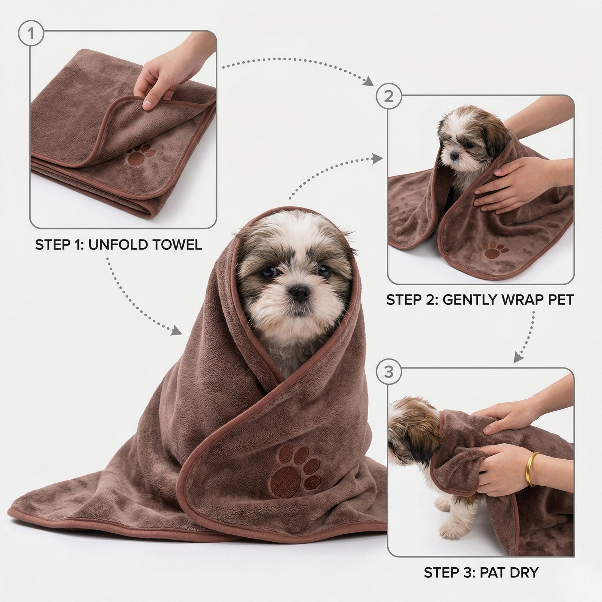 Elegant Towel With Embroidered Design
