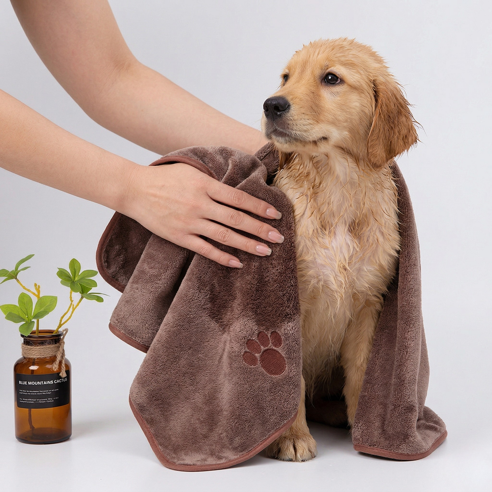 Elegant Towel With Embroidered Design