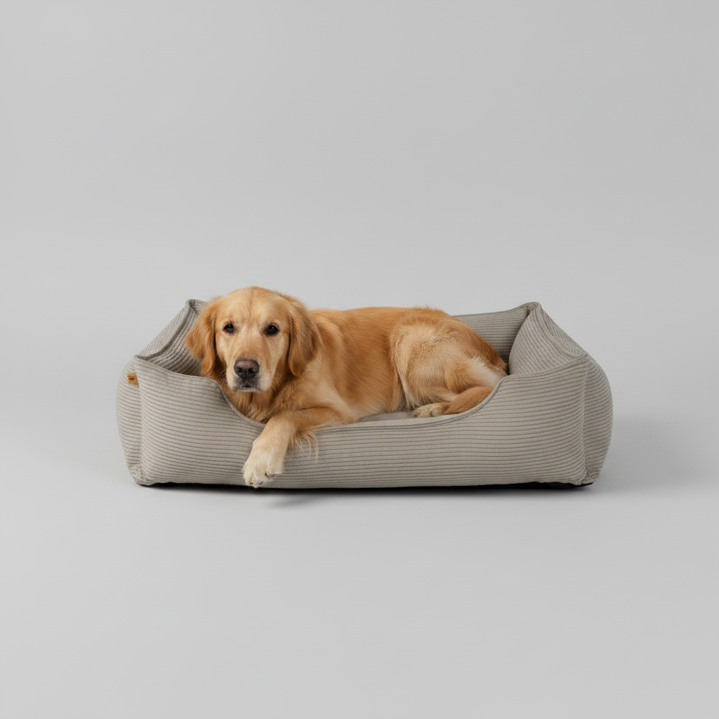 Fancy Corduroy Sleeper Dog Bed