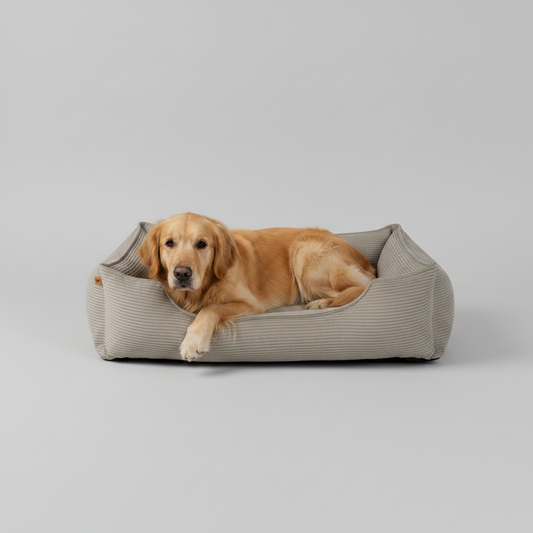 Fancy Corduroy Sleeper Dog Bed