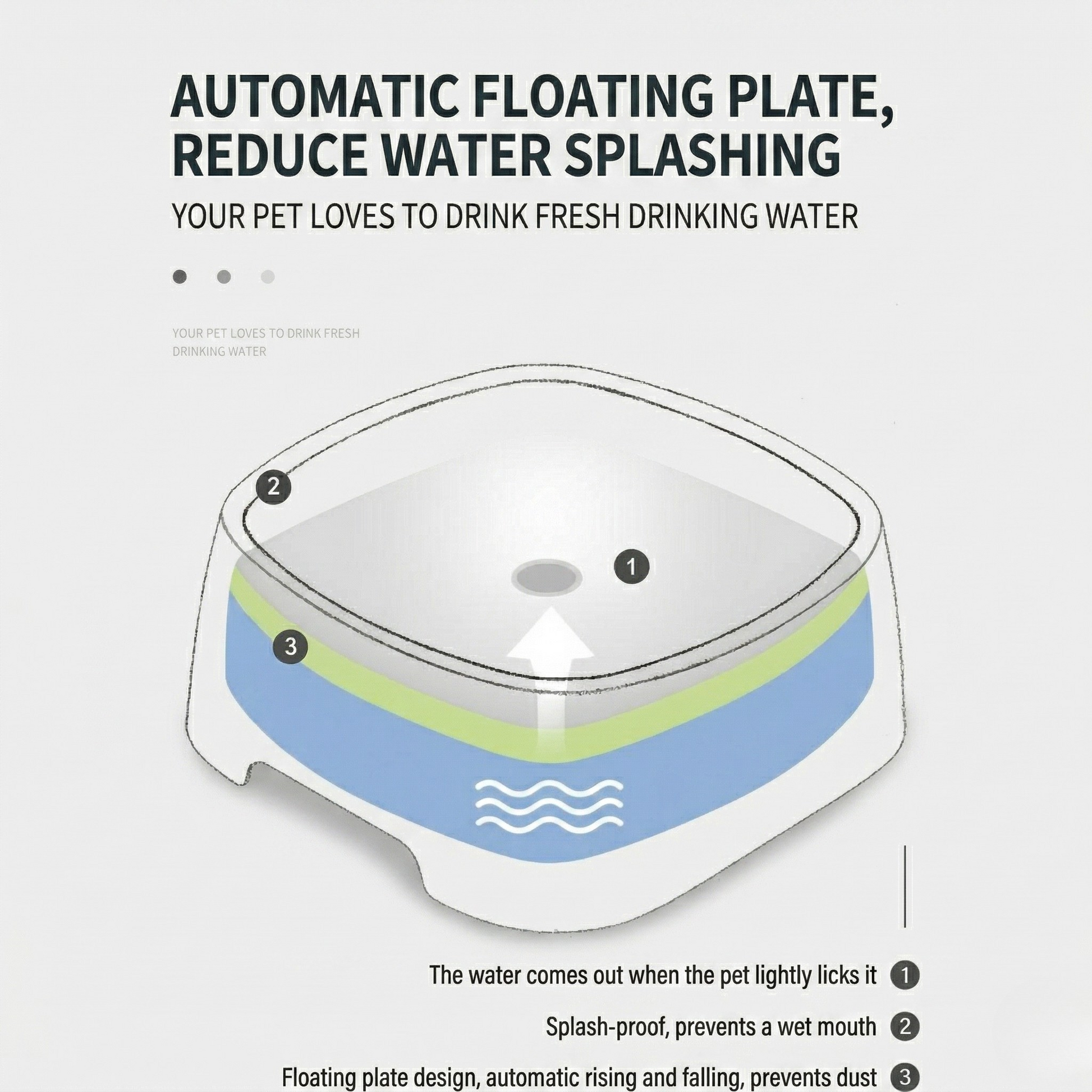 Floating Plate Water Bowl