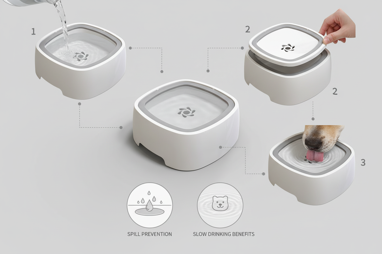 Floating Plate Water Bowl
