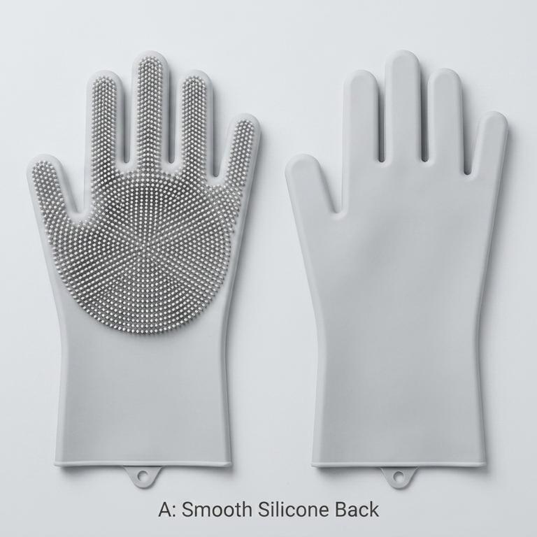 Gentle Grooming Glove With Soft Bristle Nubs