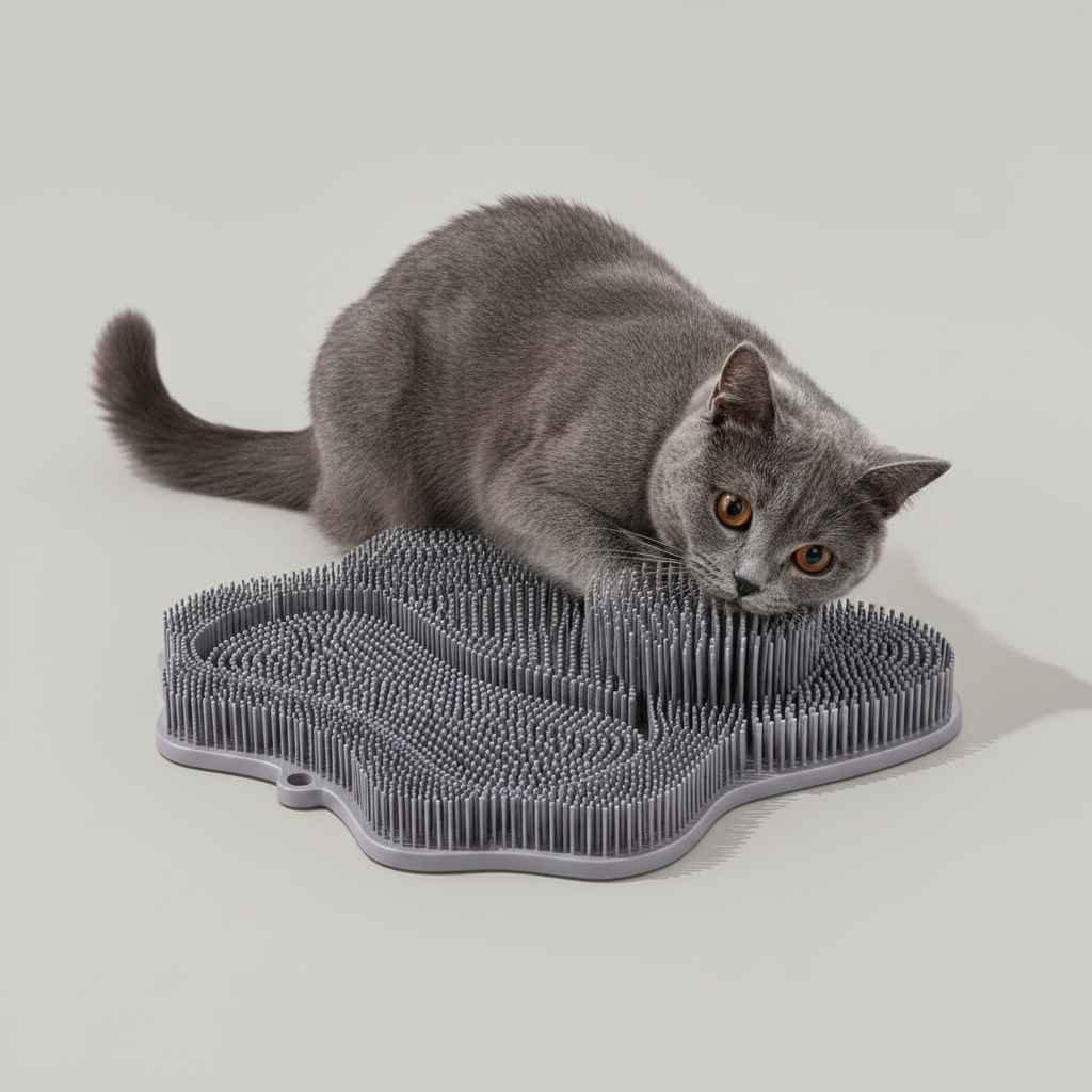 Grooming & Scratching Pad with Multi-Function Design