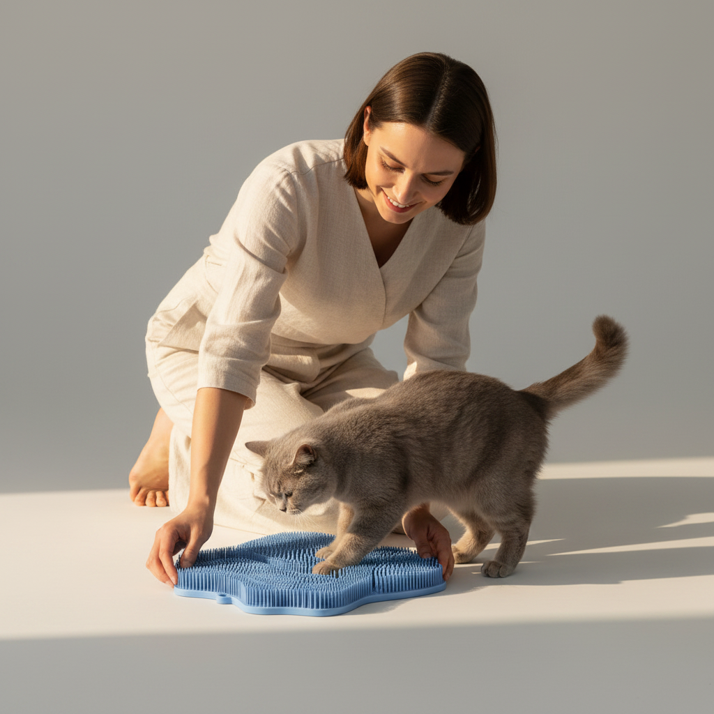 Grooming & Scratching Pad with Multi-Function Design