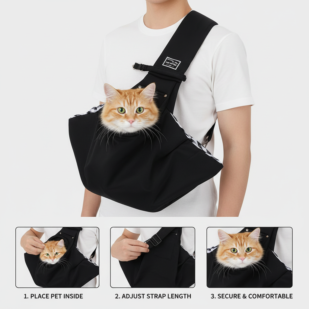 Hands-Free Crossbody Pet Sling Bag