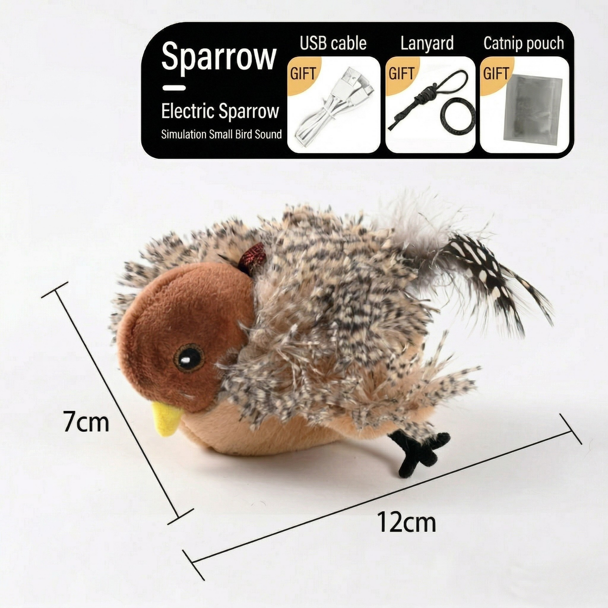 Interactive Cat Toy Flapping Wings