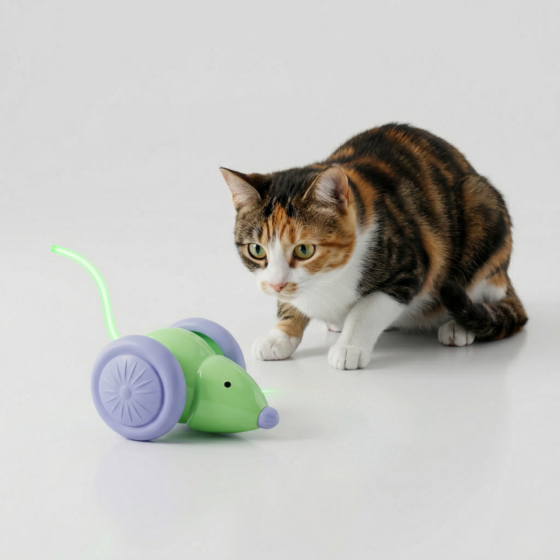 Interactive Mouse Toy with LED Tail