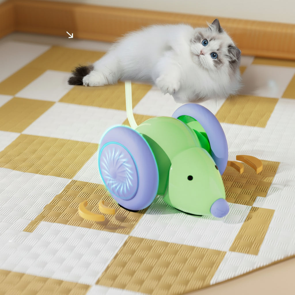 Interactive Mouse Toy with LED Tail