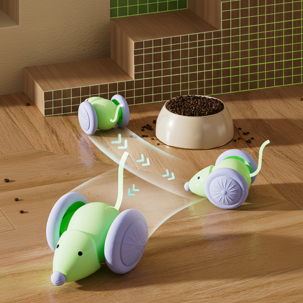 Interactive Mouse Toy with LED Tail