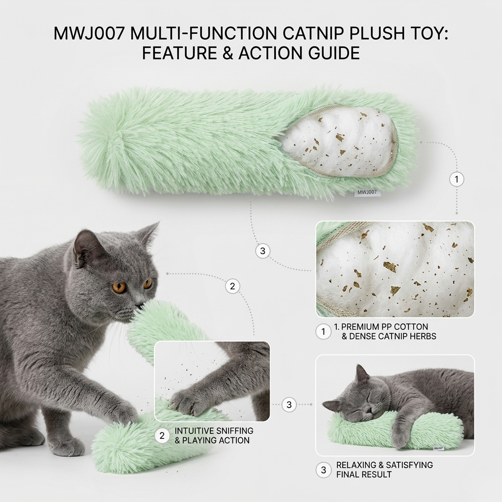 Interactive Plush Pillow With Catnip