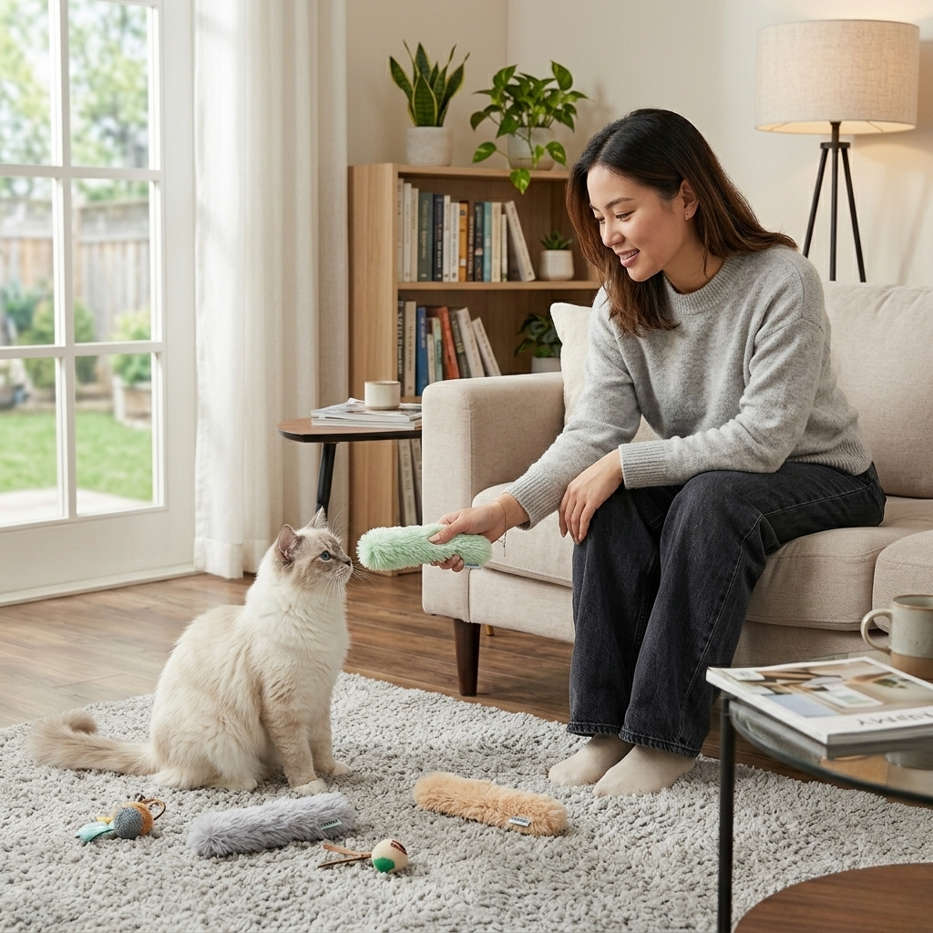 Interactive Plush Pillow With Catnip