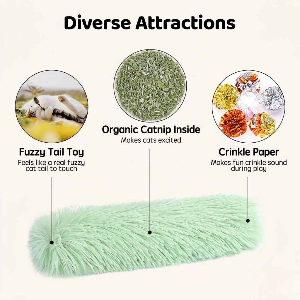Interactive Plush Pillow With Catnip