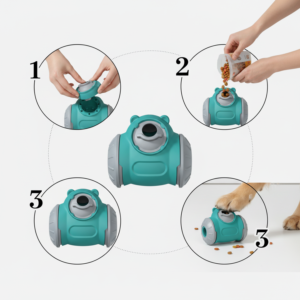 Interactive Slow Feeder Toy with Adjustable Release