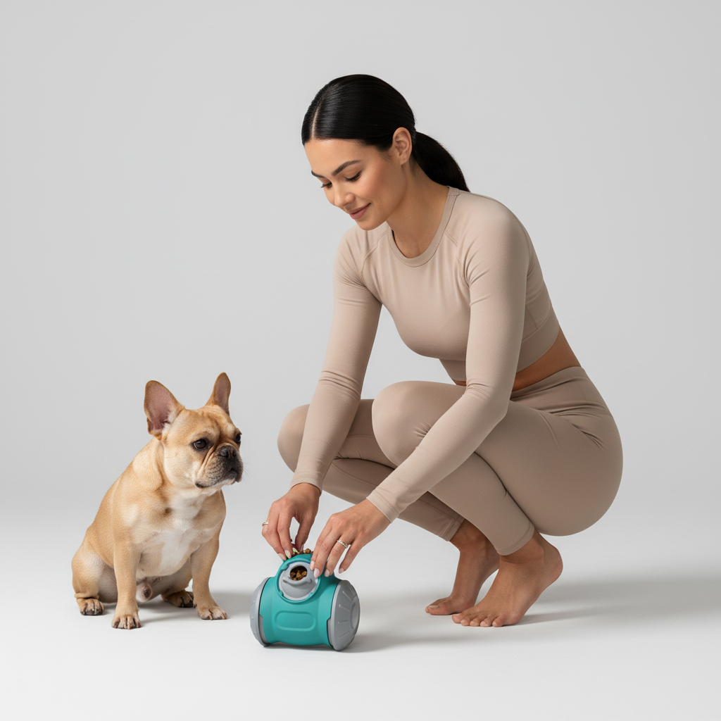 Interactive Slow Feeder Toy with Adjustable Release