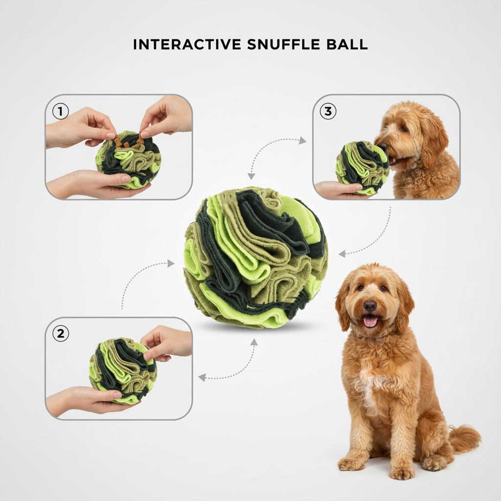 Interactive Snuffle Ball With Slow Feeding