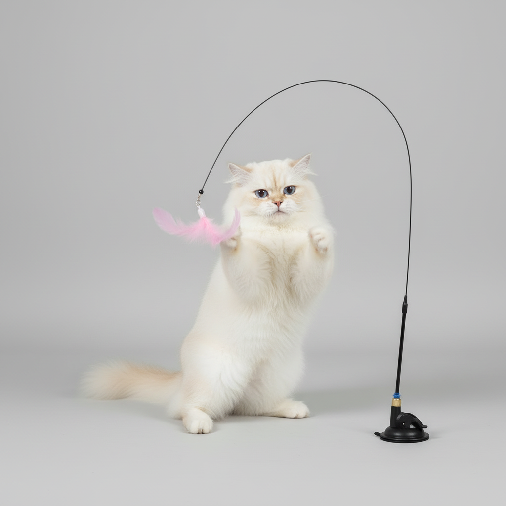 Interactive Teaser Wand With Feather Lure