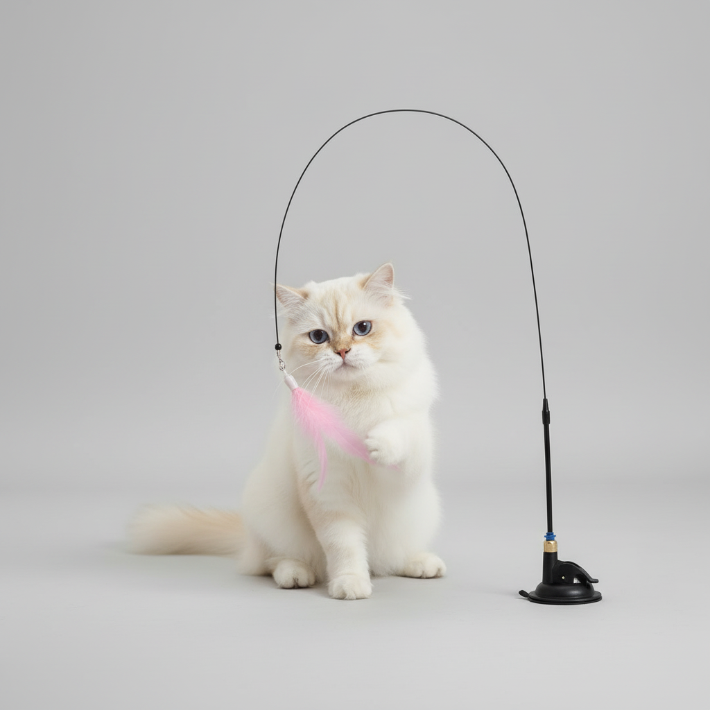 Interactive Teaser Wand With Feather Lure