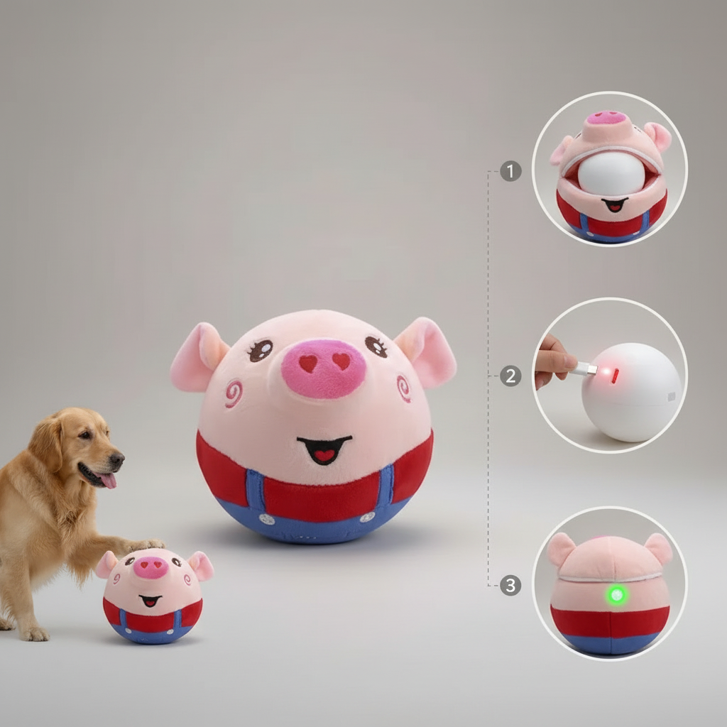 Interactive Toy Ball Pig