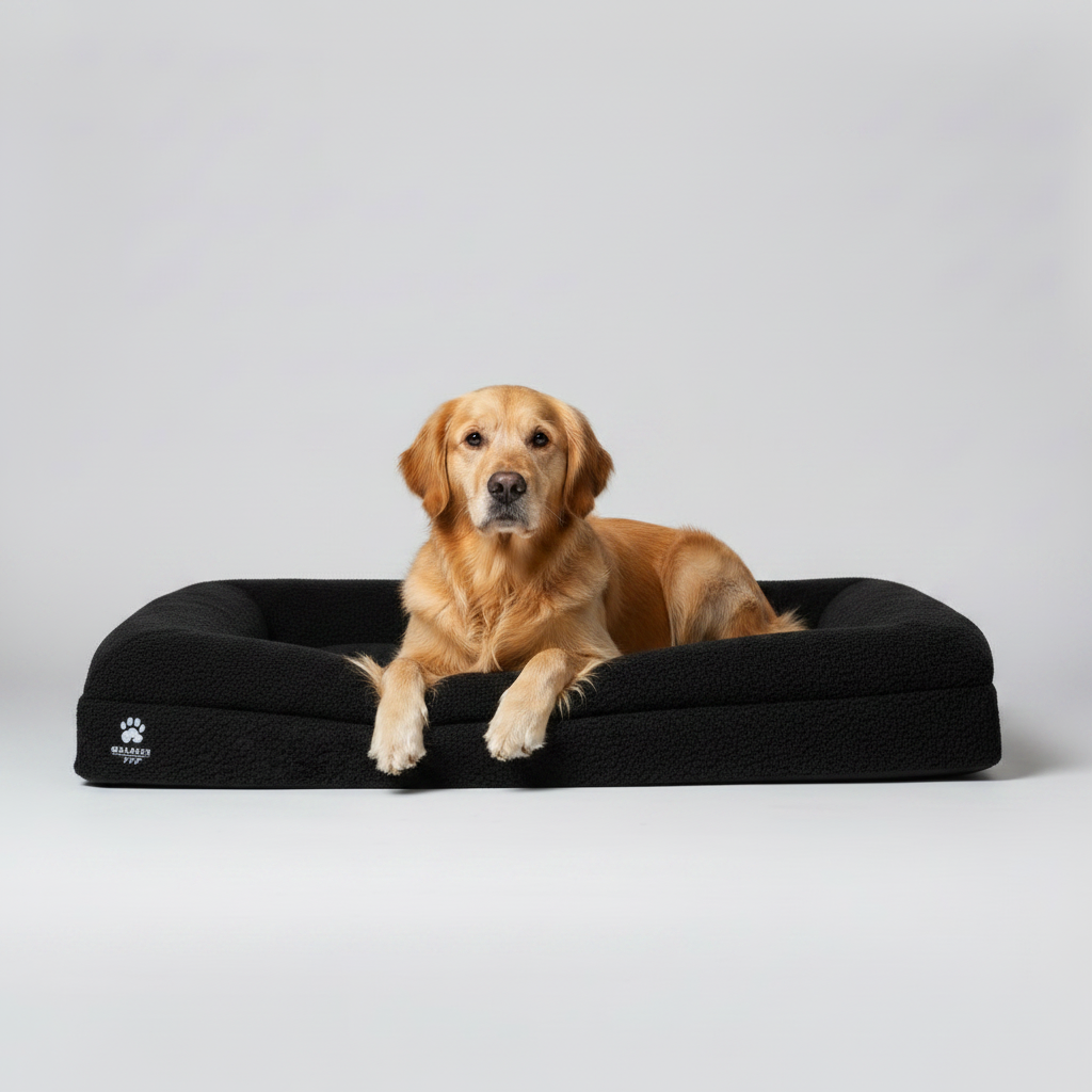 Luxury Boucle Orthopedic Dog Bed