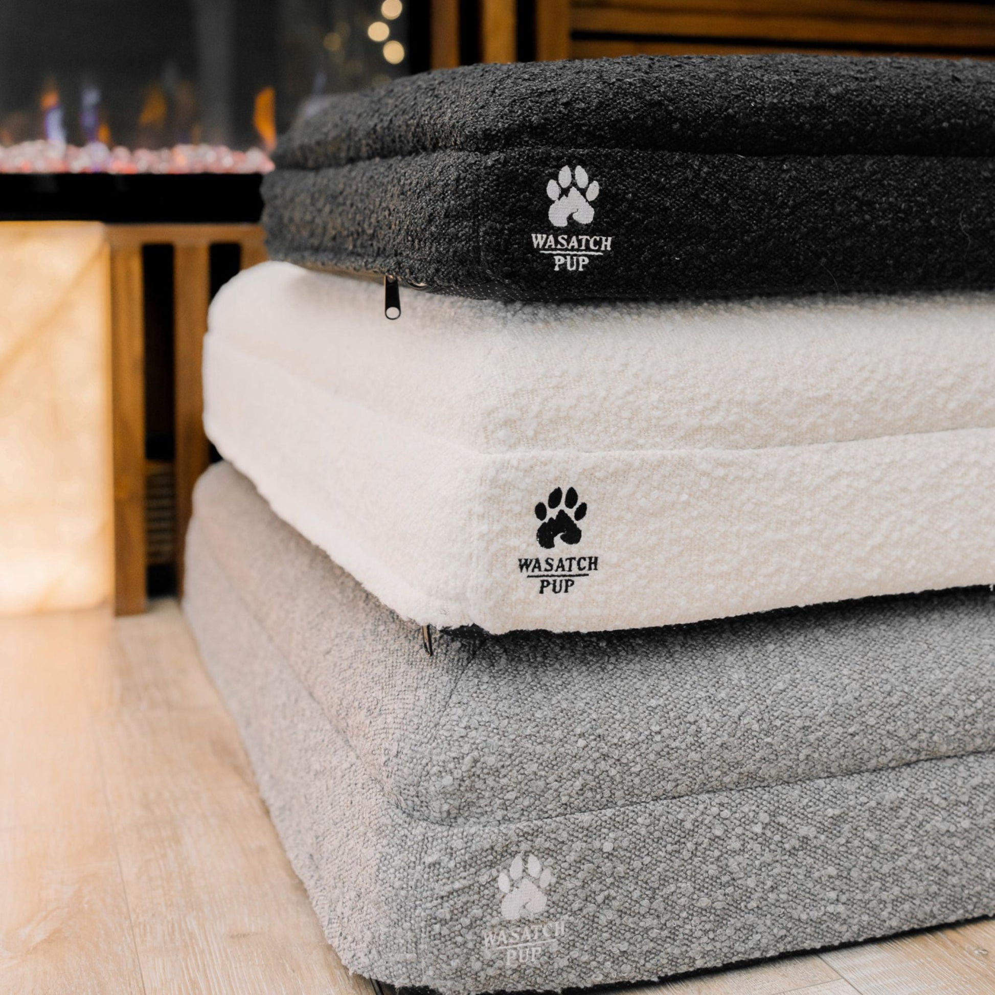 Luxury Boucle Orthopedic Dog Bed