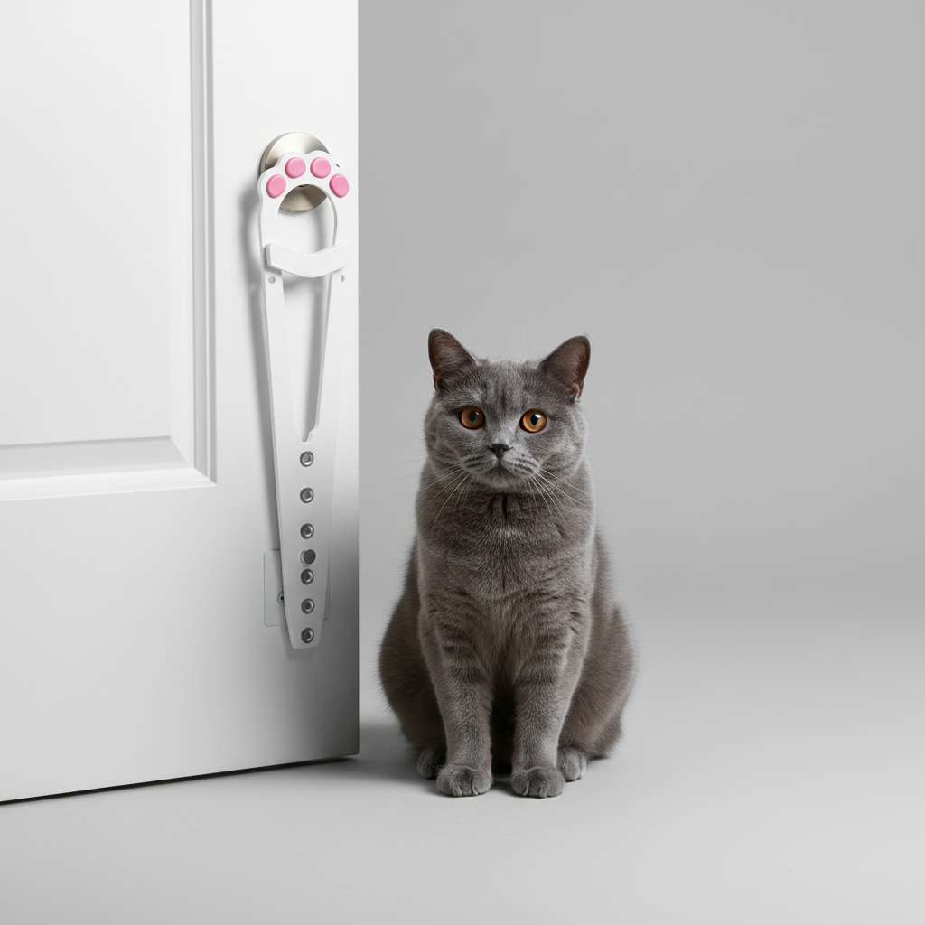Minimalist No-Punch Pet Door Latch