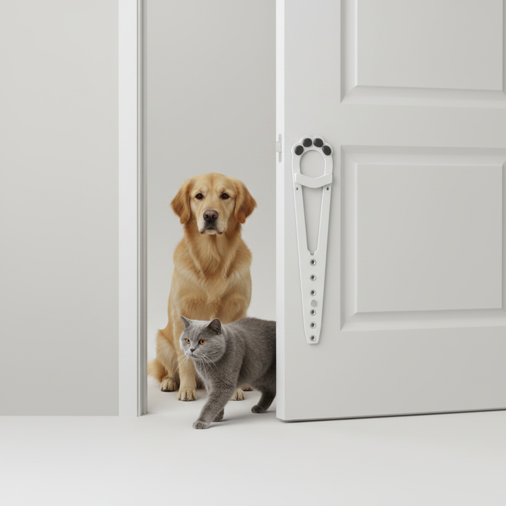 Minimalist No-Punch Pet Door Latch