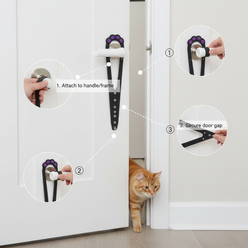 Minimalist No-Punch Pet Door Latch
